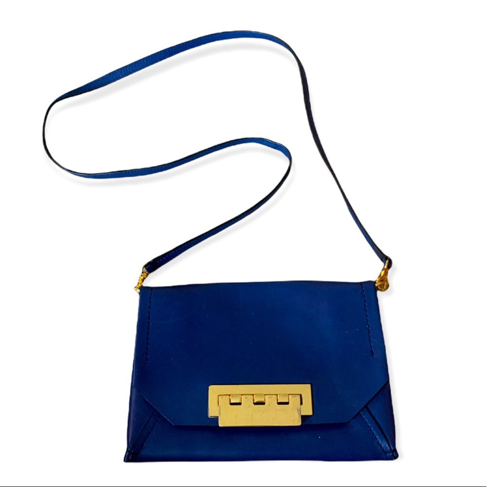 Zac Zac Posen Blue Leather Small Crossbody Bag